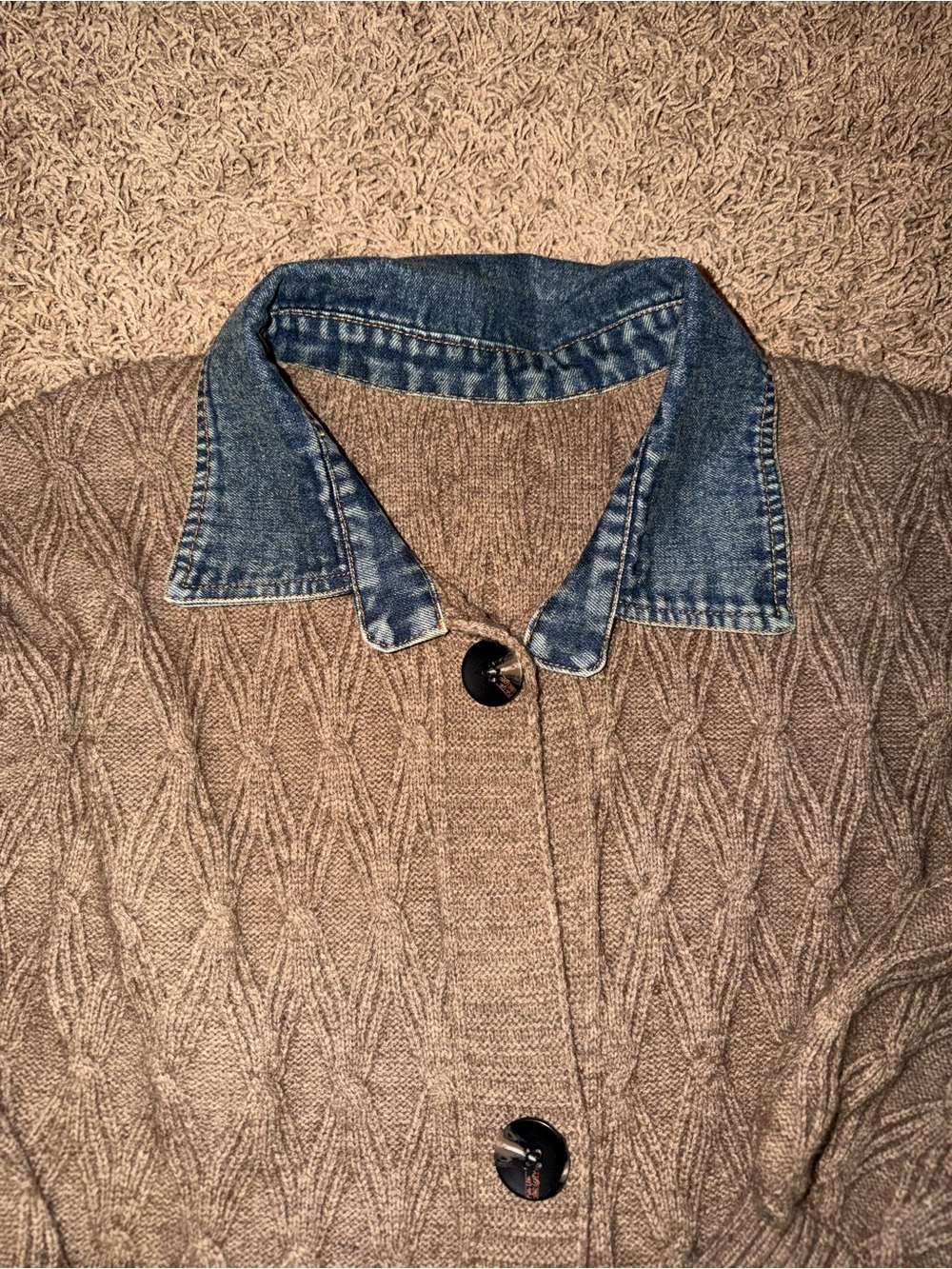 Diamond Stitch Knitting Longline Cardigan - Picture 6 of 7